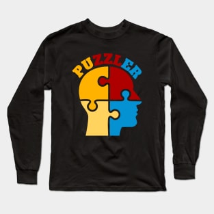 Retro puzzle lover gift Long Sleeve T-Shirt